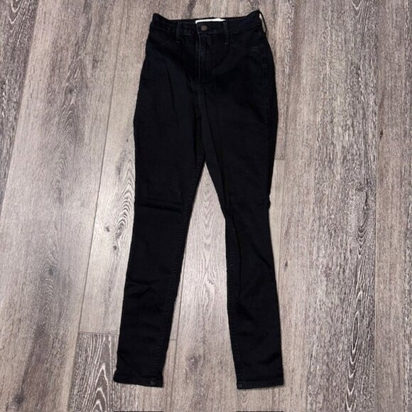 Hollister Denim - Hollister Womens 1S 25x26 High Rise Jeans Legging Denim Black Pants